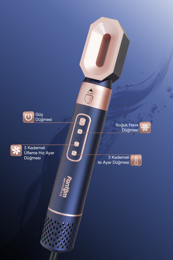 Fantom Hair Styler Plus SK 1700 Saç Şekillendirici Mavi - Thumbnail