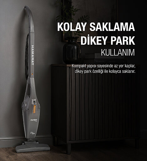 Fantom Hamarat P 1500 Toz Torbasız Dikey Süpürge Antrasit - 12