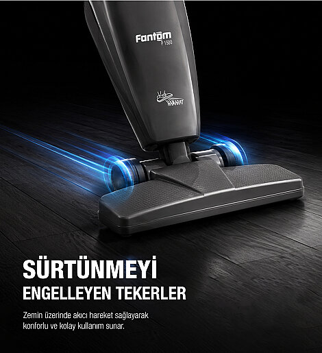 Fantom Hamarat P 1500 Toz Torbasız Dikey Süpürge Antrasit - 8