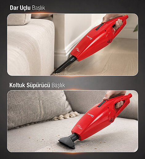 Fantom Hamarat P 1500 Toz Torbasız Dikey Süpürge Kırmızı - 11