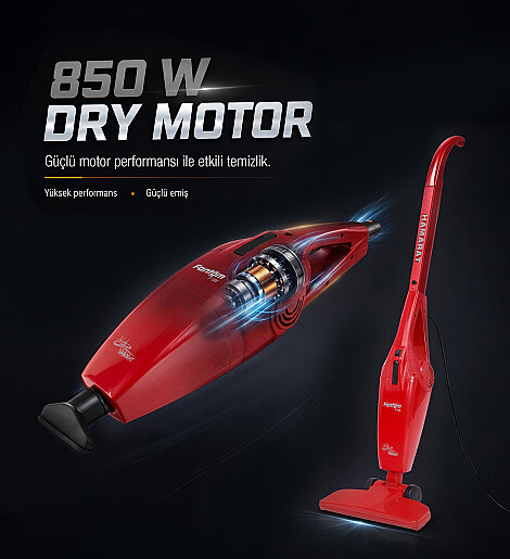 Fantom Hamarat P 1500 Toz Torbasız Dikey Süpürge Kırmızı - 5