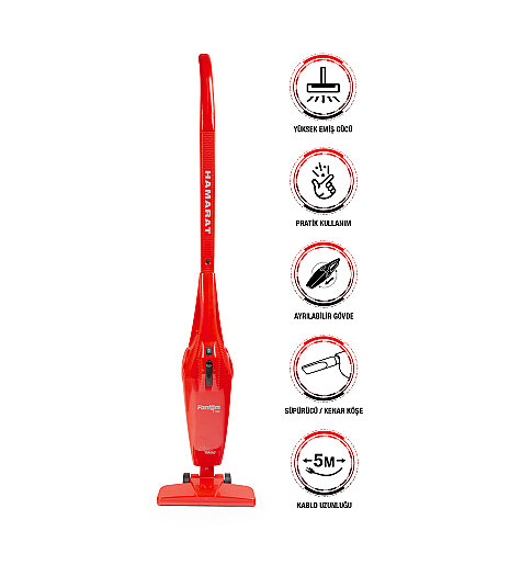 Fantom Hamarat P 1500 Toz Torbasız Dikey Süpürge Kırmızı - 1