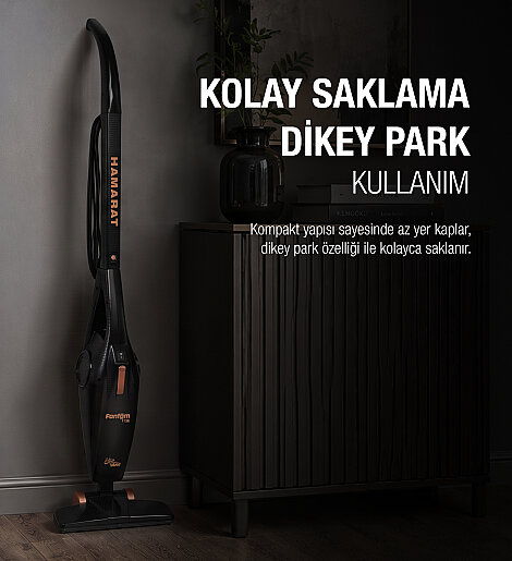 Fantom Hamarat P 1500 Toz Torbasız Dikey Süpürge Siyah - 13