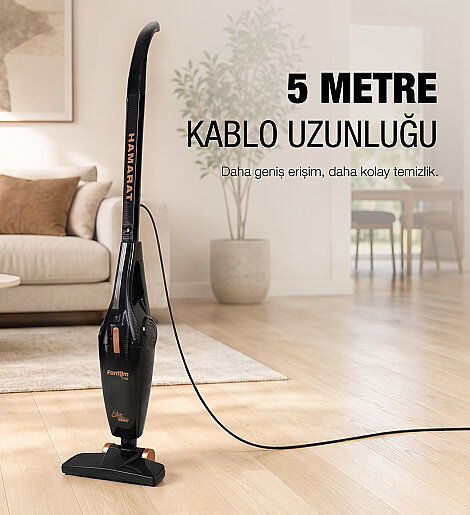 Fantom Hamarat P 1500 Toz Torbasız Dikey Süpürge Siyah - 14
