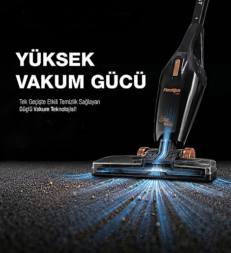 Fantom Hamarat P 1500 Toz Torbasız Dikey Süpürge Siyah - 4