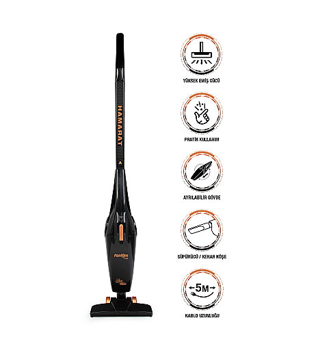 Fantom Hamarat P 1500 Toz Torbasız Dikey Süpürge Siyah