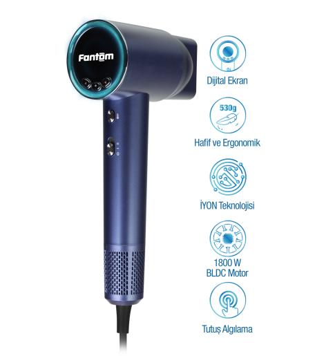 Fantom Jolie SK 2500 Saç Kurutma Makinesi Mavi - Fantom