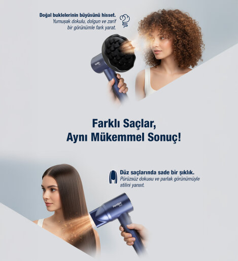 Fantom Jolie SK 2500 Saç Kurutma Makinesi Mavi - 4