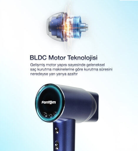 Fantom Jolie SK 2500 Saç Kurutma Makinesi Mavi - 13