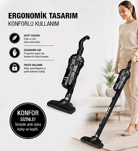 Fantom Magıc P 3000 Toz Torbasız Dikey Süpürge Siyah - 12