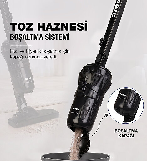 Fantom Magıc P 3000 Toz Torbasız Dikey Süpürge Siyah - 15