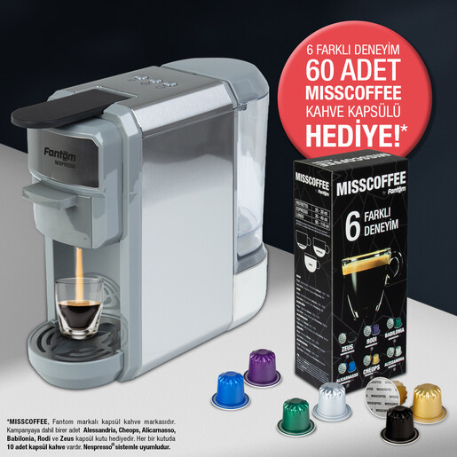 Fantom Mıxpresso Ks 1450 Mısscoffee Hediyeli Kutu Antrasit - Thumbnail