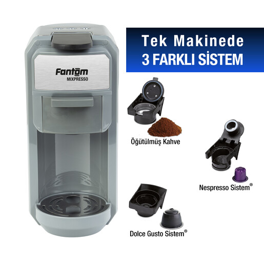 Fantom Mıxpresso Ks 1450 Mısscoffee Hediyeli Kutu Antrasit - Thumbnail