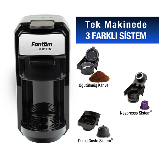 Fantom Mıxpresso Ks 1450 Mısscoffee Hediyeli Kutu Siyah - Thumbnail