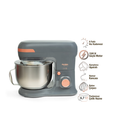 Fantom Nfest Hm 1500 Stand Mıxer Antrasit - 1