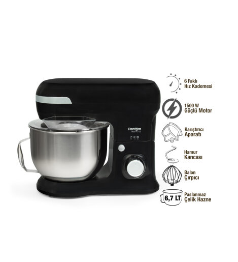 Fantom Nfest Hm 1500 Stand Mıxer Siyah - 1