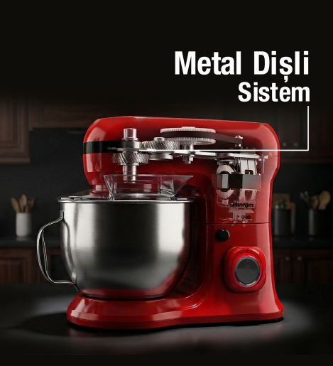 Fantom Nfest Hm 1500 Stand Mıxer Kırmızı - 12