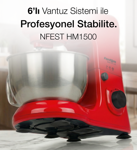 Fantom Nfest Hm 1500 Stand Mıxer Kırmızı - 15