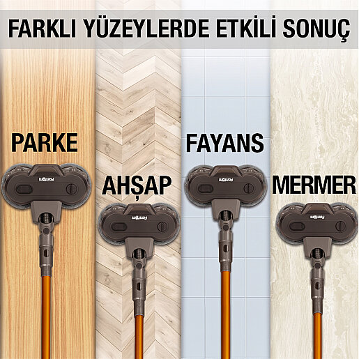 Fantom Pluto Elektrikli Islak Mop Başlık Antrasit - 9