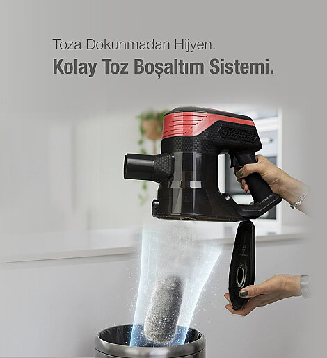 Fantom Pluto P 6000 Cyclone Dikey Elektrıkli Süpürge Amber Kırmızı - 16