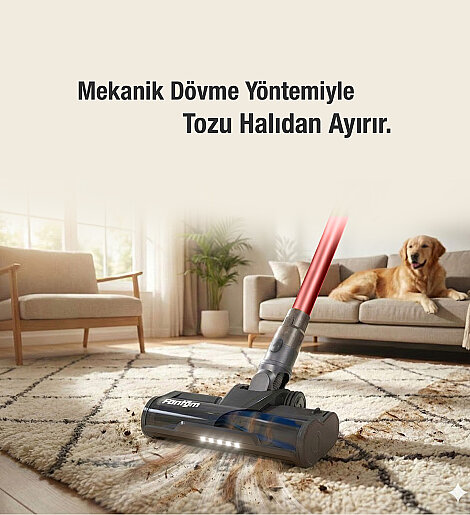 Fantom Pluto P 6000 Cyclone Dikey Elektrıkli Süpürge Amber Kırmızı - 9