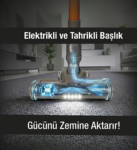 Fantom Pluto P 6000 Cyclone Dikey Elektrıkli Süpürge Amber Kırmızı - 8