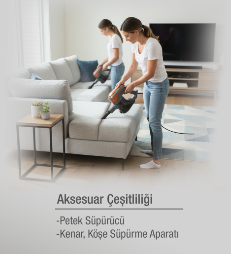 Fantom Pluto P 6000 Cyclone Dikey Elektrikli Süpürge Antrasit - 12