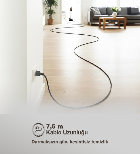 Fantom Pluto P 6000 Cyclone Dikey Elektrikli Süpürge Siyah - 13