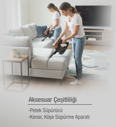 Fantom Pluto P 6000 Cyclone Dikey Elektrikli Süpürge Siyah - 12