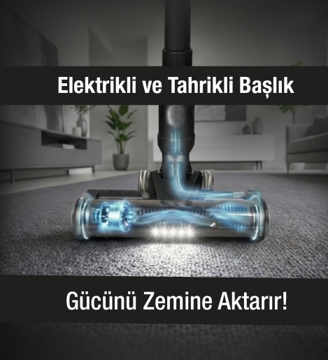 Fantom Pluto P 6000 Cyclone Dikey Elektrikli Süpürge Siyah - 8