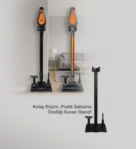 Fantom Pluto P 6000 Cyclone Dikey Elektrikli Süpürge Siyah - 5