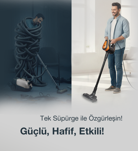 Fantom Pluto P 6000 Cyclone Dikey Elektrikli Süpürge Siyah - 6