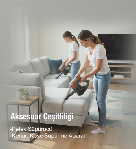 Fantom Pluto P 6100 Plus Cyclone Elektrikli Moplu Dikey Süpürge Antrasit - 16