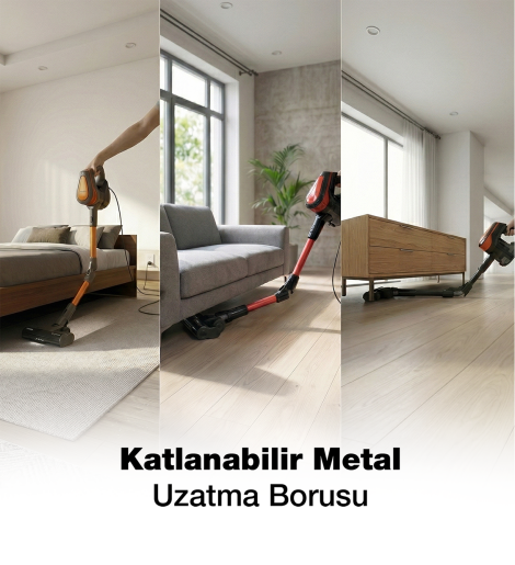 Fantom Pluto P 6100 Plus Cyclone Elektrikli Moplu Dikey Süpürge Antrasit - 11