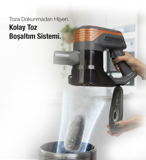 Fantom Pluto P 6100 Plus Cyclone Elektrikli Moplu Dikey Süpürge Antrasit - 15