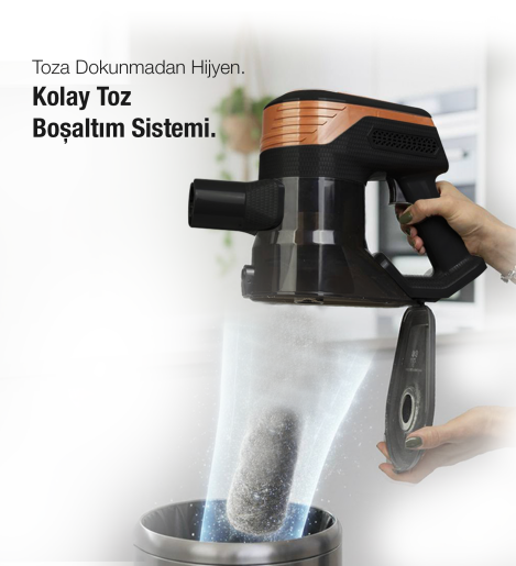 Fantom Pluto P 6100 Plus Cyclone Elektrikli Moplu Dikey Süpürge Siyah - 15