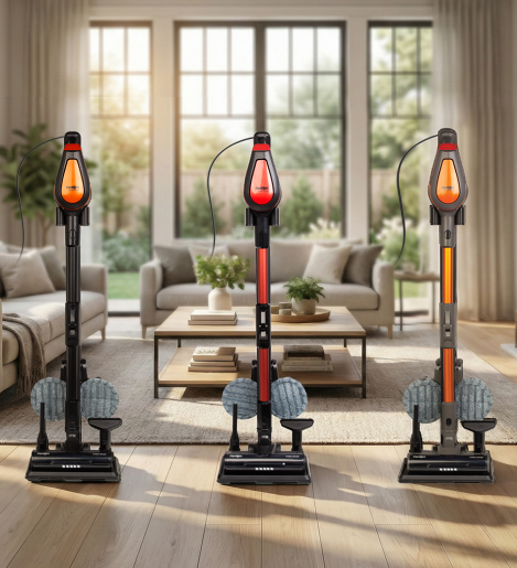 Fantom Pluto P 6100 Plus Cyclone Elektrikli Moplu Dikey Süpürge Siyah - 19