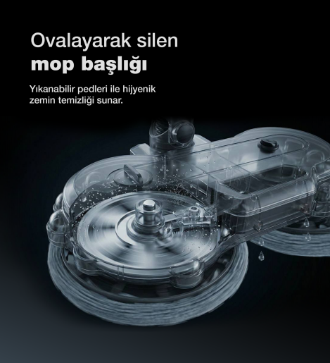 Fantom Pluto P 6100 Plus Cyclone Elektrikli Moplu Dikey Süpürge Siyah - 10