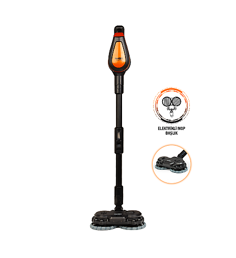 Fantom Pluto P 6100 Plus Cyclone Elektrikli Moplu Dikey Süpürge Siyah - 3