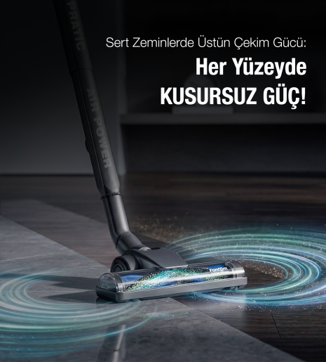 Fantom Pratic Aır Power P 1250 Antrasit Torbasız Dönebilen Turbo Başlıklı Dikey Süpürge - 11