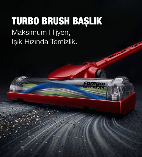  Fantom Pratic Aır Power P 1250 Kırmızı Torbasız Dönebilen Turbo Başlıklı Dikey Süpürge - 10