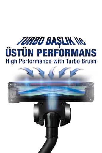 Fantom Pratic Aır Power P 1250 Siyah Torbasız Dönebilen Turbo Başlıklı Dikey Süpürge - 8