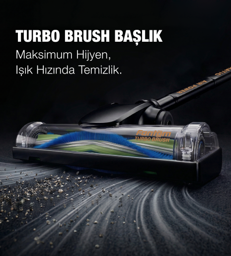 Fantom Pratic Aır Power P 1250 Siyah Torbasız Dönebilen Turbo Başlıklı Dikey Süpürge - 12