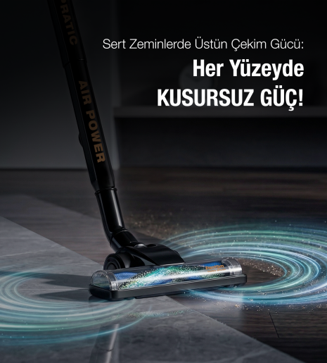 Fantom Pratic Aır Power P 1250 Siyah Torbasız Dönebilen Turbo Başlıklı Dikey Süpürge - 11