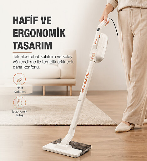 Fantom Pratıcmop P 1400 Elektrikli Süpürge Krem - 13