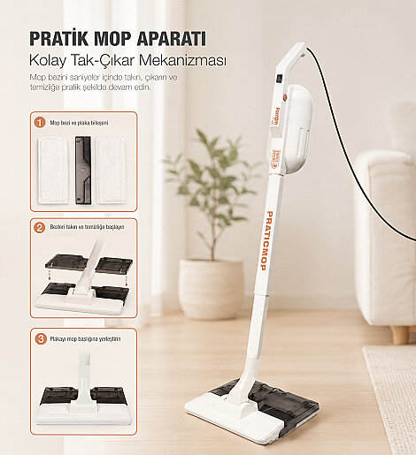 Fantom Pratıcmop P 1400 Elektrikli Süpürge Krem - 15