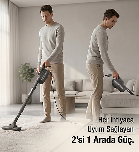 Fantom Pratıc-S P 1200 Toz Torbasız Dikey Süpürge Antrasit - 5