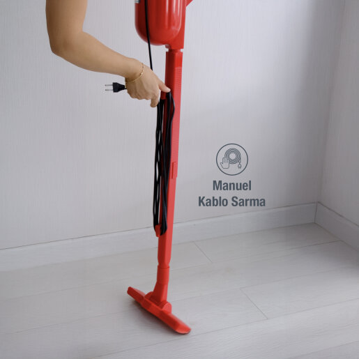 Fantom Pratıc-S P 1200 Toz Torbasız Dikey Süpürge Kırmızı - 6