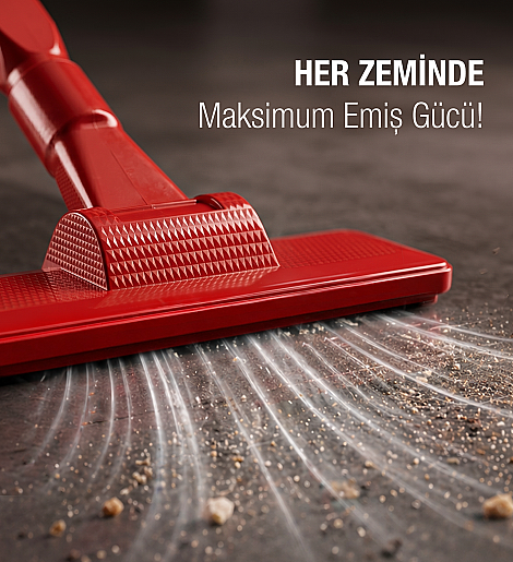 Fantom Pratıc-S P 1200 Toz Torbasız Dikey Süpürge Kırmızı - 4