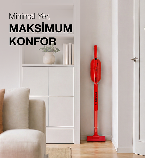 Fantom Pratıc-S P 1200 Toz Torbasız Dikey Süpürge Kırmızı - 15